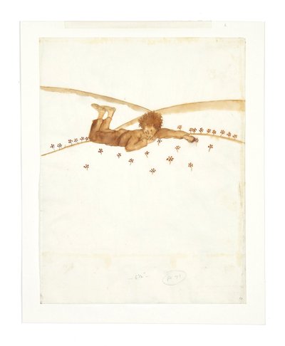 Illustration till novellen Den lille prinsen Le Petit Prince, 1942. av Antoine de Saint Exupéry