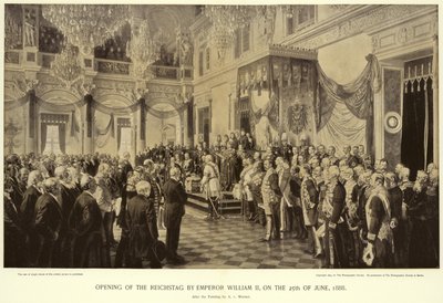 Invigning av riksdagen av kejsar Vilhelm II av Anton Alexander von Werner