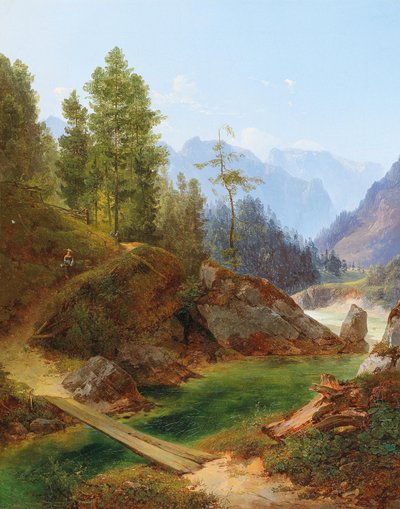 Utsikt över de höga Alperna nära Weichselboden i Steiermark av Anton Hansch