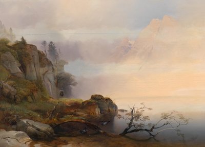 Anton Hansch Höststämning vid sjön 1846 av Anton Hansch