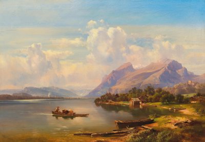 Tyska: Sjön Millstätter See i Kärnten av Anton Hansch