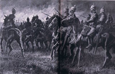 Branden vid gruvan i Libin, från puben The Illustrated History of the World War 1914-1915. av Union Berlagsefellfchaft av Anton Hoffman