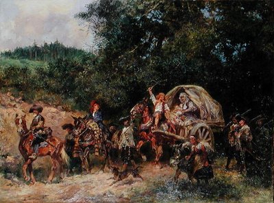 Camp Followers, ca 1900 (olja på duk) av Anton Hoffmann