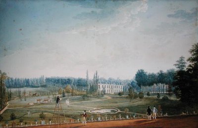 Chateau and Park of Ris-Orangis, ca 1811 (wc på papper) av Anton Ignaz Melling