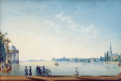 Havenrak till Broek in Waterland, eller staden Zwolle vid stranden av Ijssel i Holland, 1814 av Anton Ignaz Melling