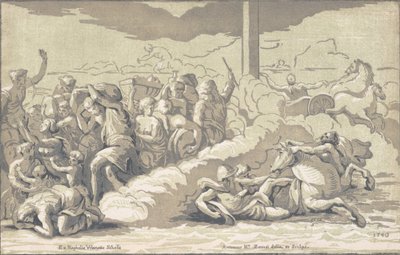 Israeliterna korsar Röda havet, ca. 1740. av Anton Maria Zanetti