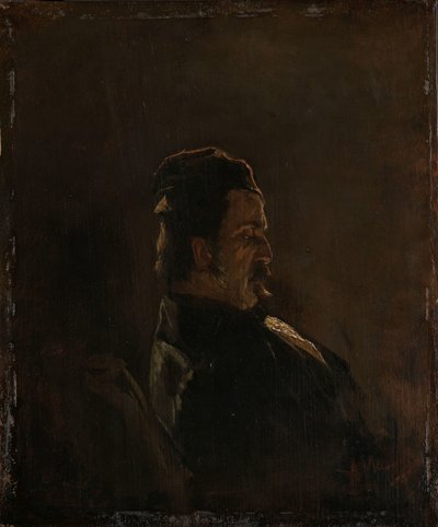 Porträtt av Pieter Frederik van Os, målare av Anton Mauve (signed by artist)