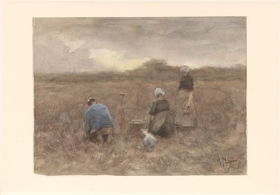 potatisupptagare av Anton Mauve