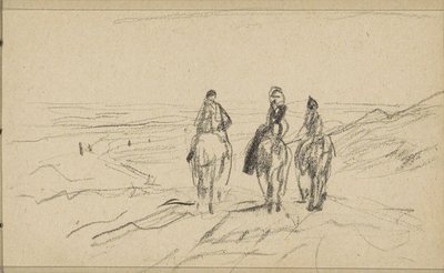 Tre ryttare i dynerna av Anton Mauve