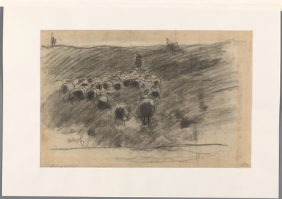 Herde med fårhjord av Anton Mauve