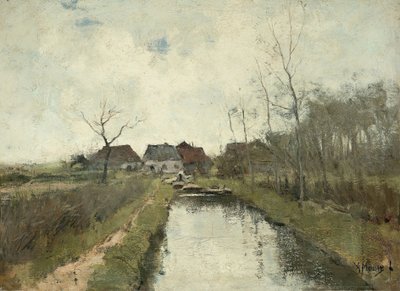 Hus på ett dike av Anton Mauve