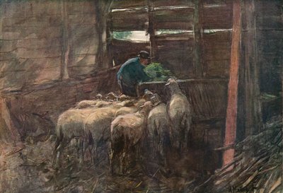 Interiör av en lada, 1800-talet av Anton Mauve