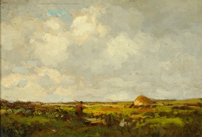 Landskap (olja på trä) av Anton Mauve