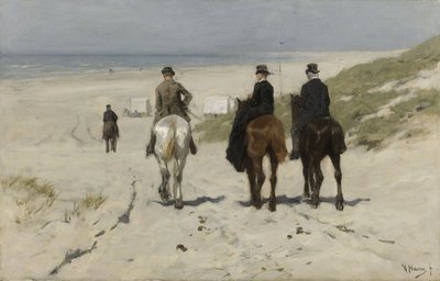 Morgontur längs stranden av Anton Mauve