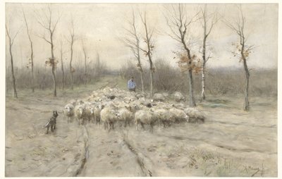 Fårbesättning på heden nära Laren av Anton Mauve