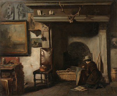 Haarlem-målaren Pieter Frederik van Os ateljé Haarlem-målaren Pieter Frederik van Os ateljé av Anton Mauve