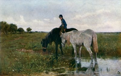 Vattning av hästar, 1871, 1912. av Anton Mauve