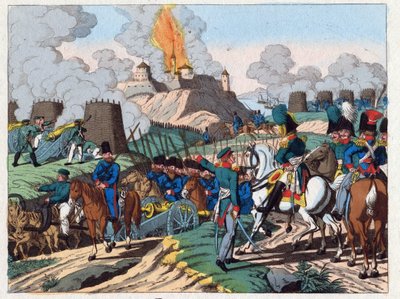 Rysk-turkiska kriget (1828–29) - Belägringen av fästningen Brailov den 7 juni av Anton Paul Eisen