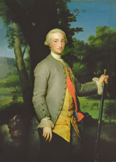 Charles de Bourbon (1748-1819) Prins av Asturien (olja på duk) av Anton Raphael Mengs