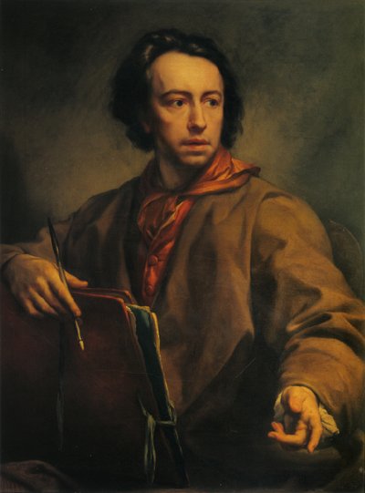 Italienska:  Autoritratto Självporträtt av Anton Raphael Mengs