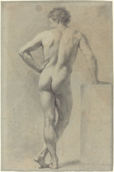 Manlig nakenstudie av Anton Raphael Mengs