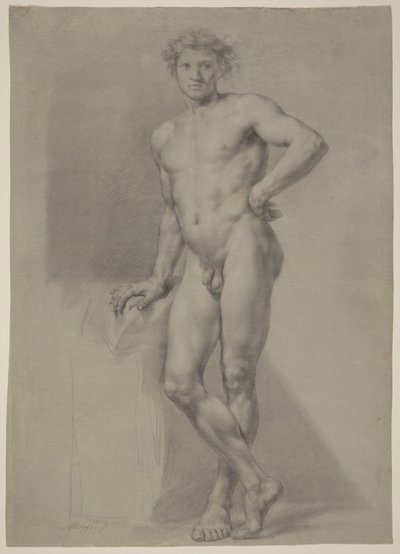 Studie av manlig nakenmodell av Anton Raphael Mengs