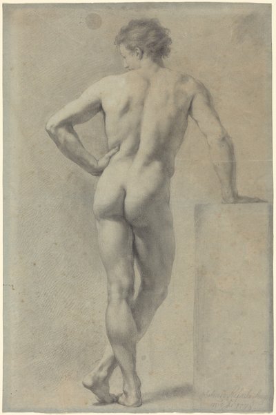Studie av manlig nakenmodell av Anton Raphael Mengs