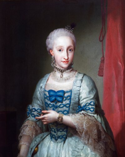 Porträtt av Infanta Maria Josefa av Spanien, av Anton Raphael Mengs, målning av Anton Raphael Mengs