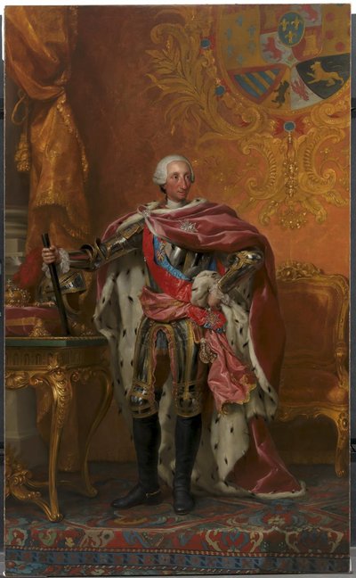 Porträtt av kung Karl III av Spanien av Anton Raphael Mengs