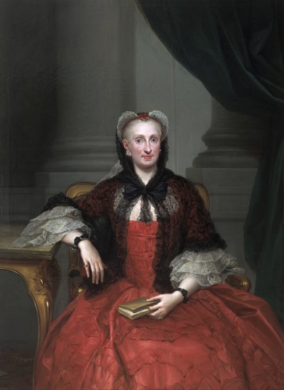 Porträtt av Maria Amalia av Sachsen 17241760, drottning gemål av Spanien, ca 1760 av Anton Raphael Mengs