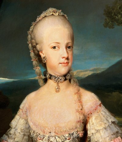 Porträtt av Mary Carolina av Österrike (Mary Carolina, Maria Carolina av Anton Raphael Mengs