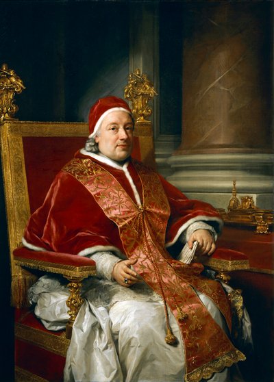 Porträtt av påven Clemens xIII Rezzonico, av Anton Raphael Mengs av Anton Raphael Mengs