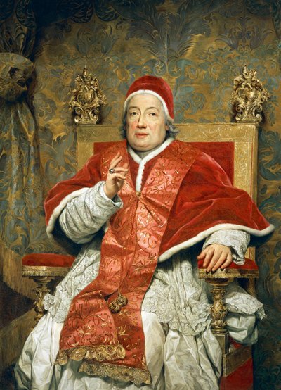 Porträtt av påven Clement xIII Rezzonico, av Anton Raphael Mengs, olja på duk av Anton Raphael Mengs