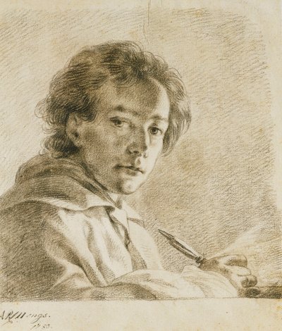 Porträtt av konstnären, 1750 av Anton Raphael Mengs