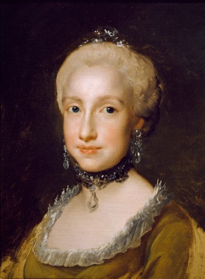 Porträtt av Infanta Maria Luisa av Bourbon, av Anton Raphael Mengs av Anton Raphael Mengs