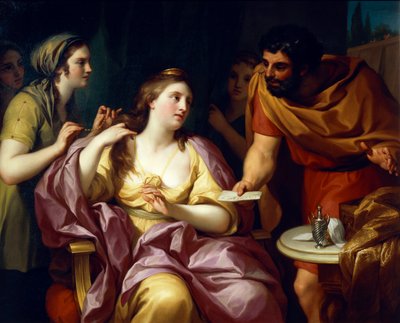 Semiramis välkomnar nyheterna om Babylonians revolt, av Anton Raphael Mengs av Anton Raphael Mengs