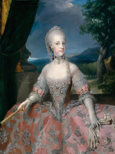 Spanska  María Carolina de Habsburgo-Lorena, reina de Nápoles Maria Carolina av Habsburg-Lothringen, drottning av Neapel av Anton Raphael Mengs
