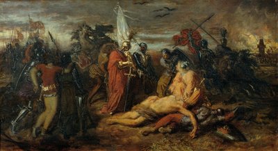 Rudolf von Habsburg vid liket av Přemysl Ottokar, kung av Böhmen av Anton Romako