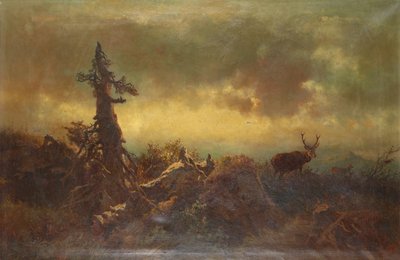 Platå med rådjur av Anton Schrodl