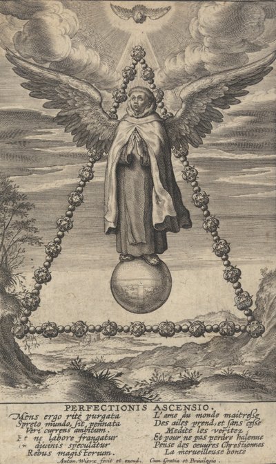 Perfectionis Ascensio, från The Life of Saint John of the Cross, 1622-24. av Anton Wierix