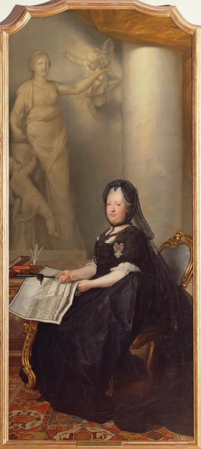 Porträtt av Maria Theresia, kejsarinna av det tysk-romerska riket av Anton von Maron