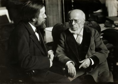 A. v. Menzel i. hans lägenhet m. A. v. Werner av Anton Alexander von Werner
