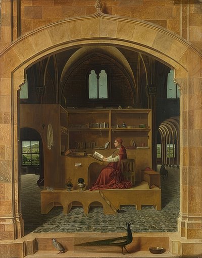 Saint Jerome i fallet. Omkring 1475 av Antonello da Messina