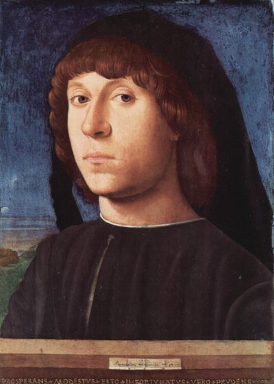 Porträtt av en ung man av Antonello da Messina