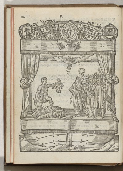 Skildringen av Mariakransken: David med Goliats huvud, 1577 av Antoni van Leest