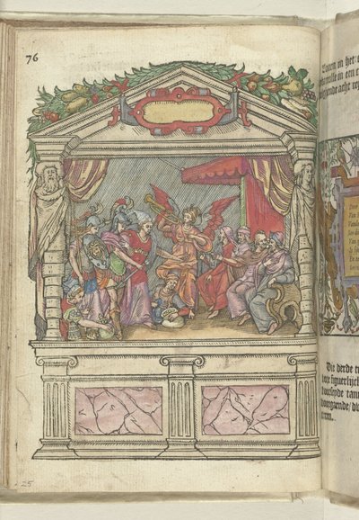 Scen med allegorisk representation på Grote Markt, 1578 av Antoni van Leest