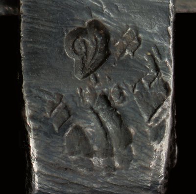 Mikroskop, ca 1690 (silver & glas) (se även 1121456-60) av Antoni van Leeuwenhoek