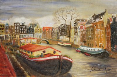 Red House Boat, Amsterdam, 1999 av Antonia Myatt