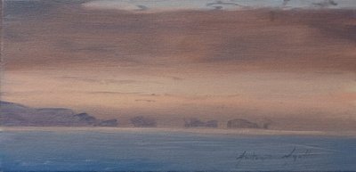 Seven Sisters, Lymington, 2019 (olja på duk) av Antonia Myatt