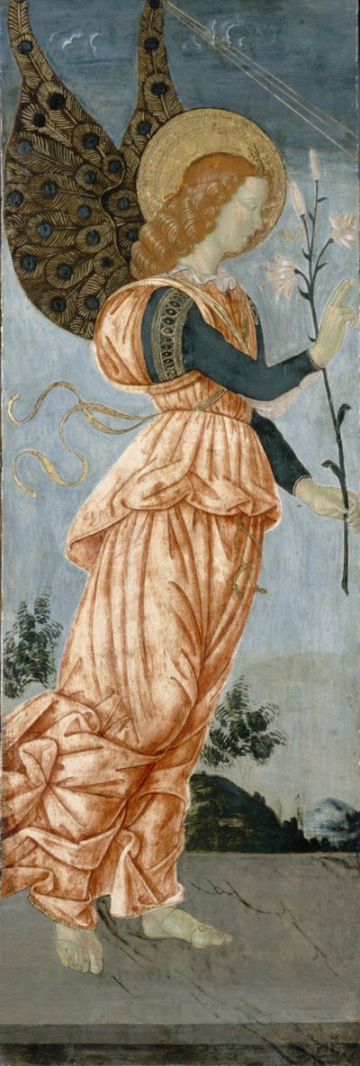 Bebådelsens ängel, ca 1500 (tempera på poppelträ) av Antoniazzo Romano